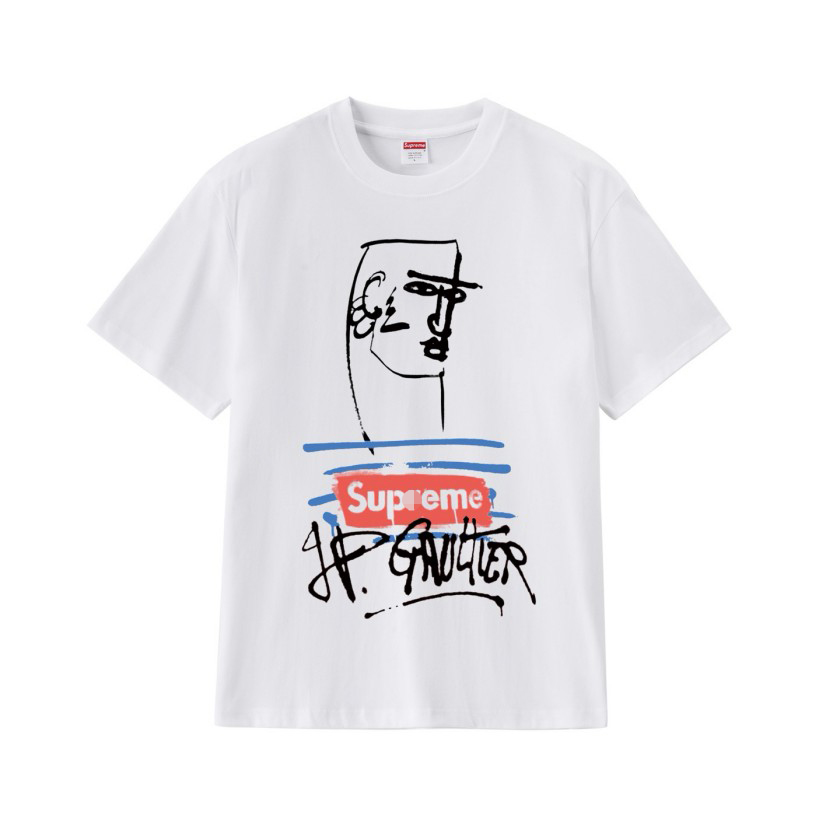 シュプリーム×Jean Paul Gaultierメンズ レディース 半袖Tシャツ