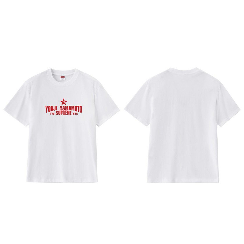 シュプリーム×ヨウジヤマモトメンズ レディース 半袖Tシャツ