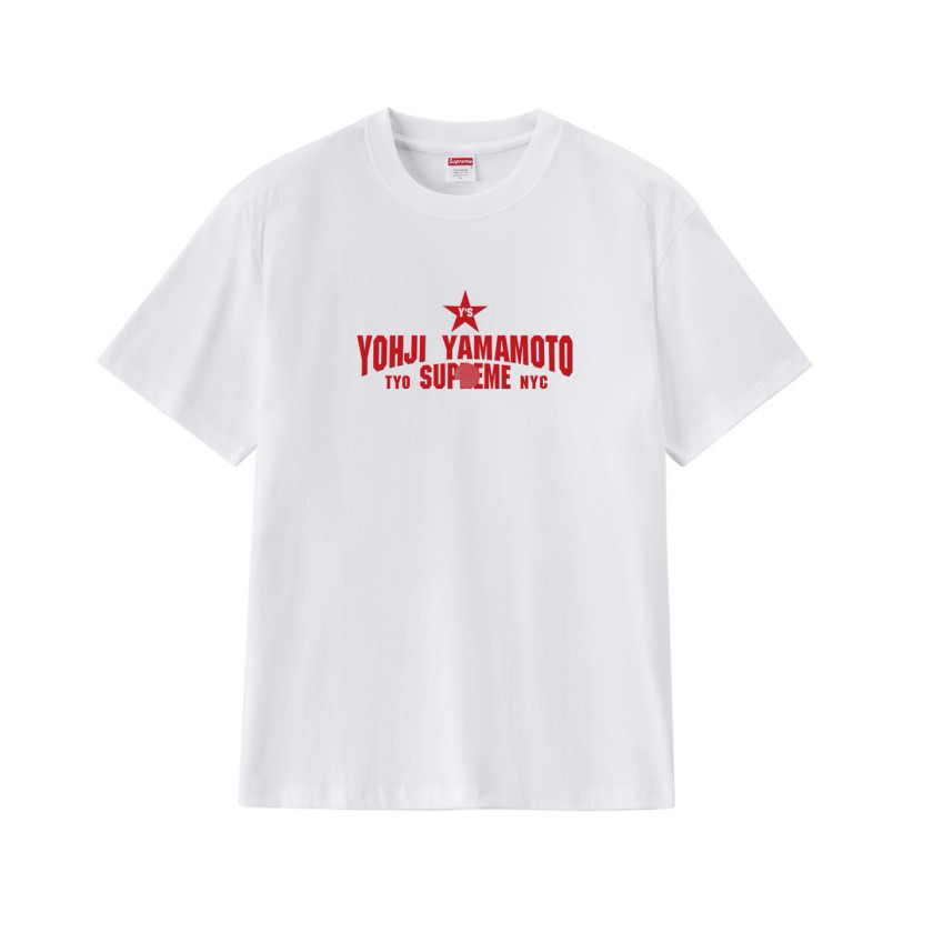 シュプリーム×ヨウジヤマモトメンズ レディース 半袖Tシャツ