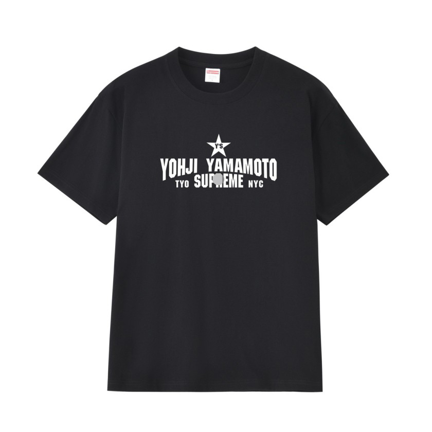 シュプリーム×ヨウジヤマモトメンズ レディース 半袖Tシャツ