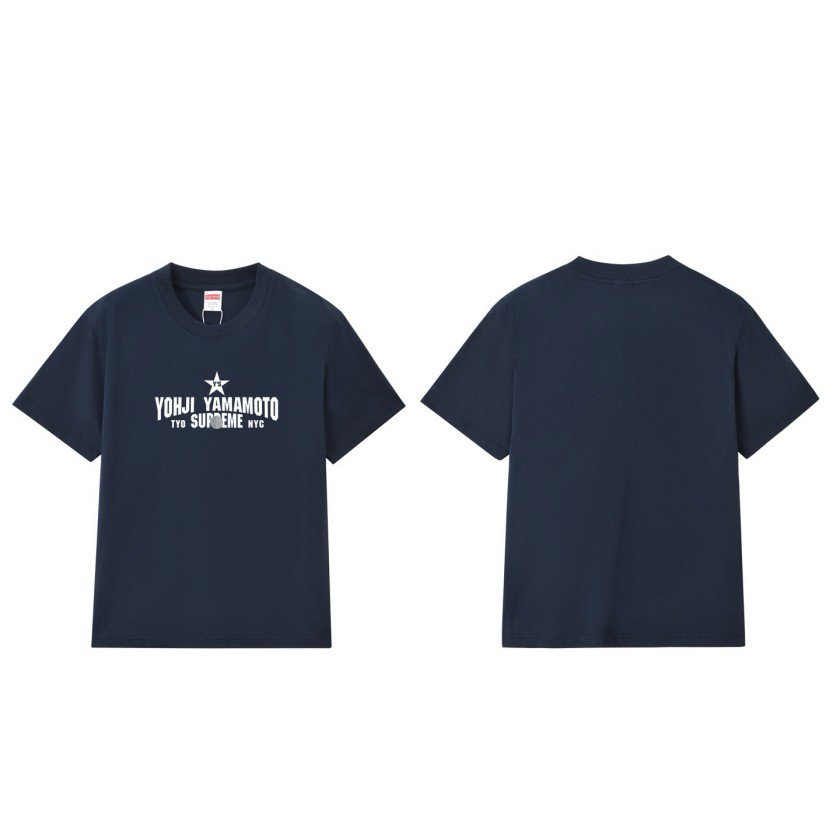 シュプリーム×ヨウジヤマモトメンズ レディース 半袖Tシャツ