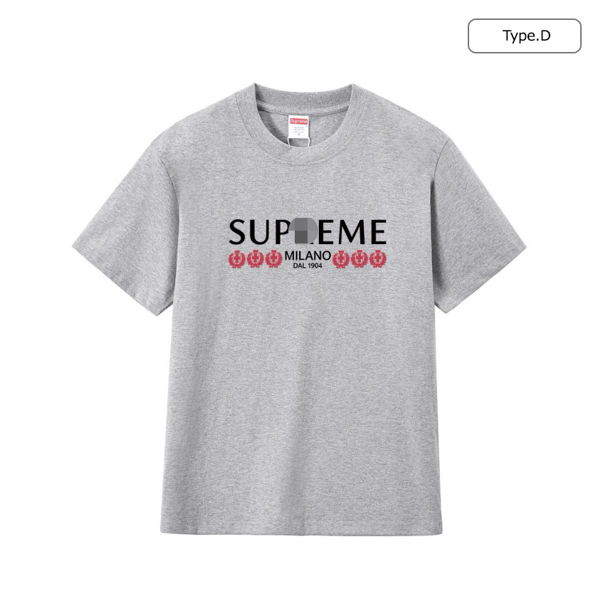 シュプリームメンズ レディース 半袖Tシャツ