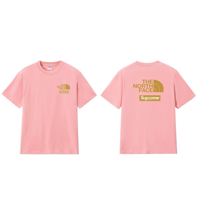シュプリーム×ノースフェイスメンズ レディース 半袖Tシャツ