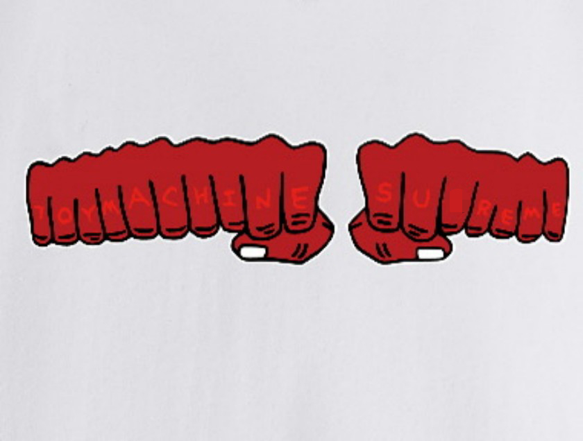 シュプリーム×TOY MACHINEメンズ レディース 半袖Tシャツ