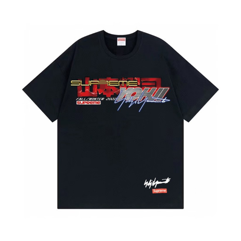 シュプリーム×ヨウジヤマモトスーパーコピーメンズ レディース 半袖Tシャツ