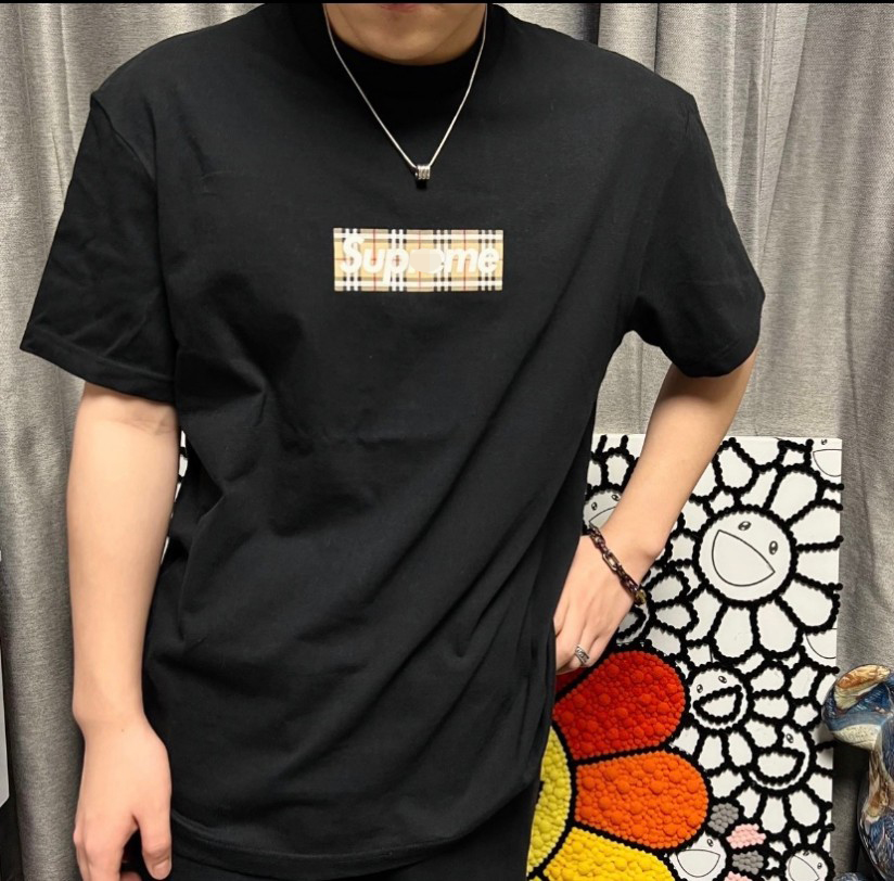 シュプリーム×バーバリースーパーコピーメンズ レディース 半袖Tシャツ