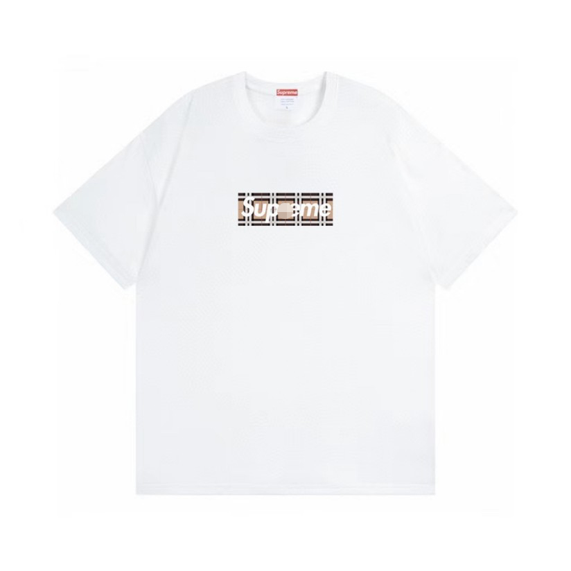 シュプリーム×バーバリースーパーコピーメンズ レディース 半袖Tシャツ