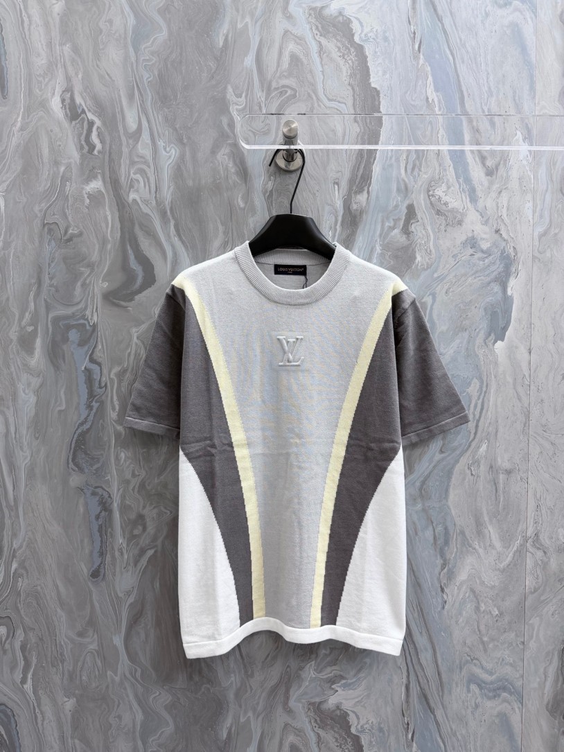 ルイヴィトンスーパーコピーメンズ レディース　ニット 半袖Tシャツ