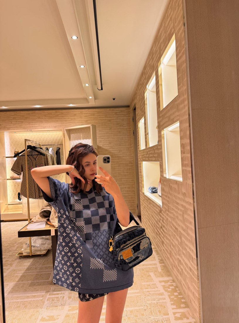 ヴィトンメンズ レディース　ニット 半袖Tシャツ