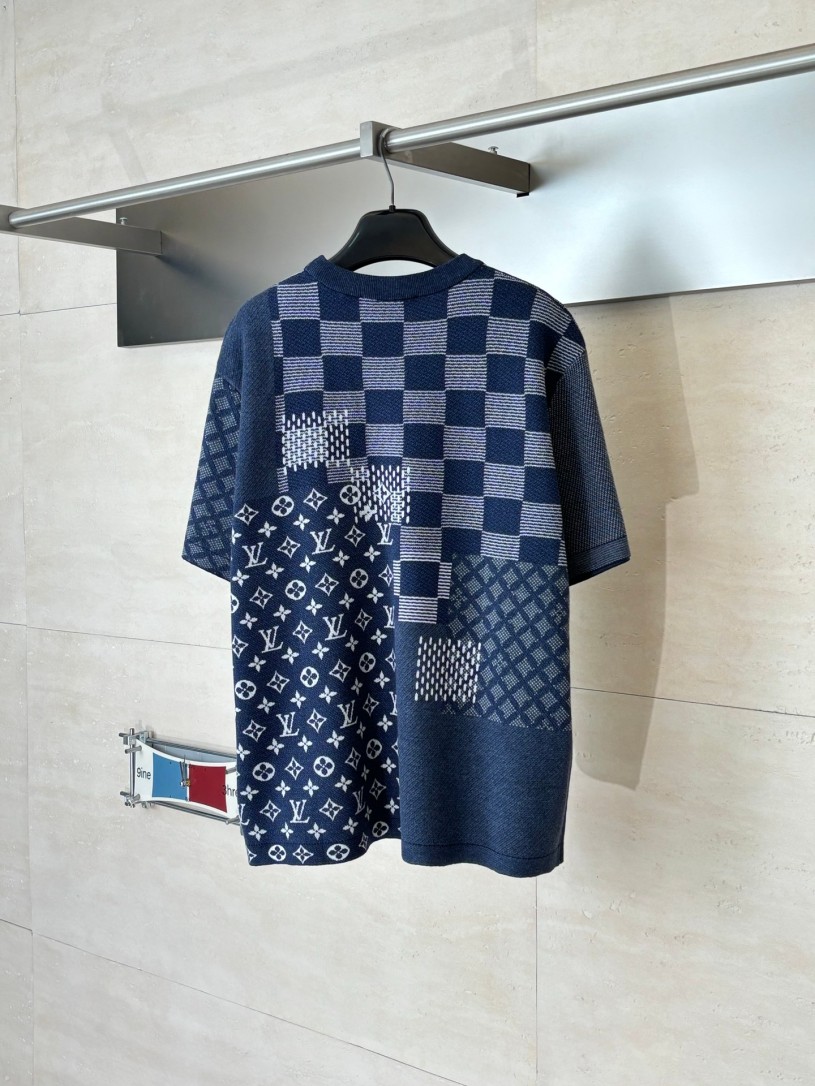 ヴィトンメンズ レディース　ニット 半袖Tシャツ