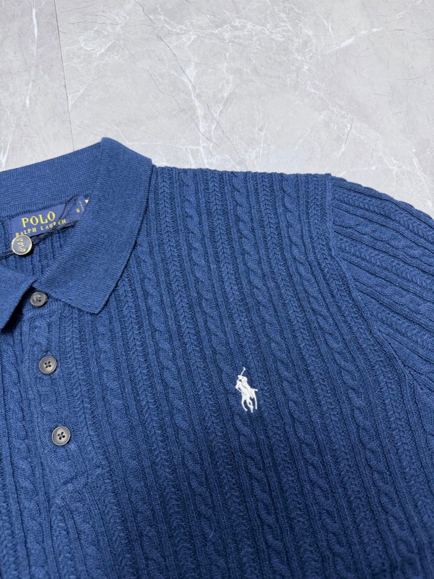 RALPH LAURENコピー メンズ レディース　ニット 半袖ポロシャツ