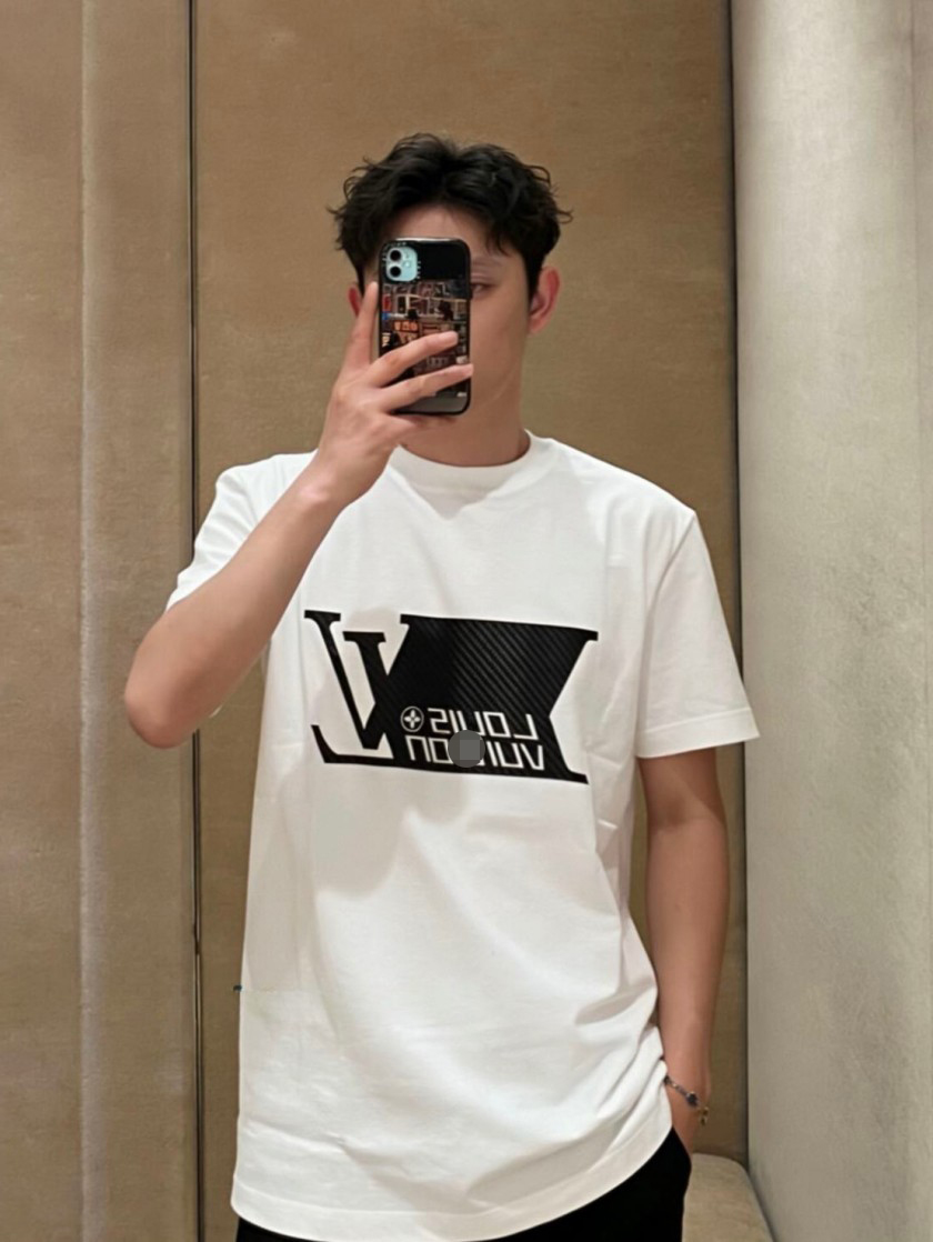 ルイヴィトン Vuitton ロゴプリント メンズ レディース 半袖Tシャツ