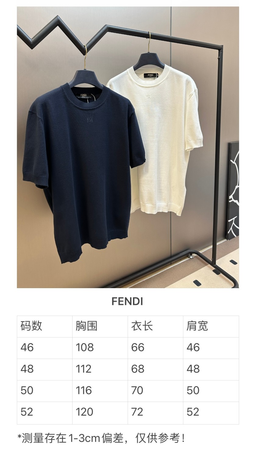 フェンディコピーメンズ レディース　ニット 半袖Tシャツ