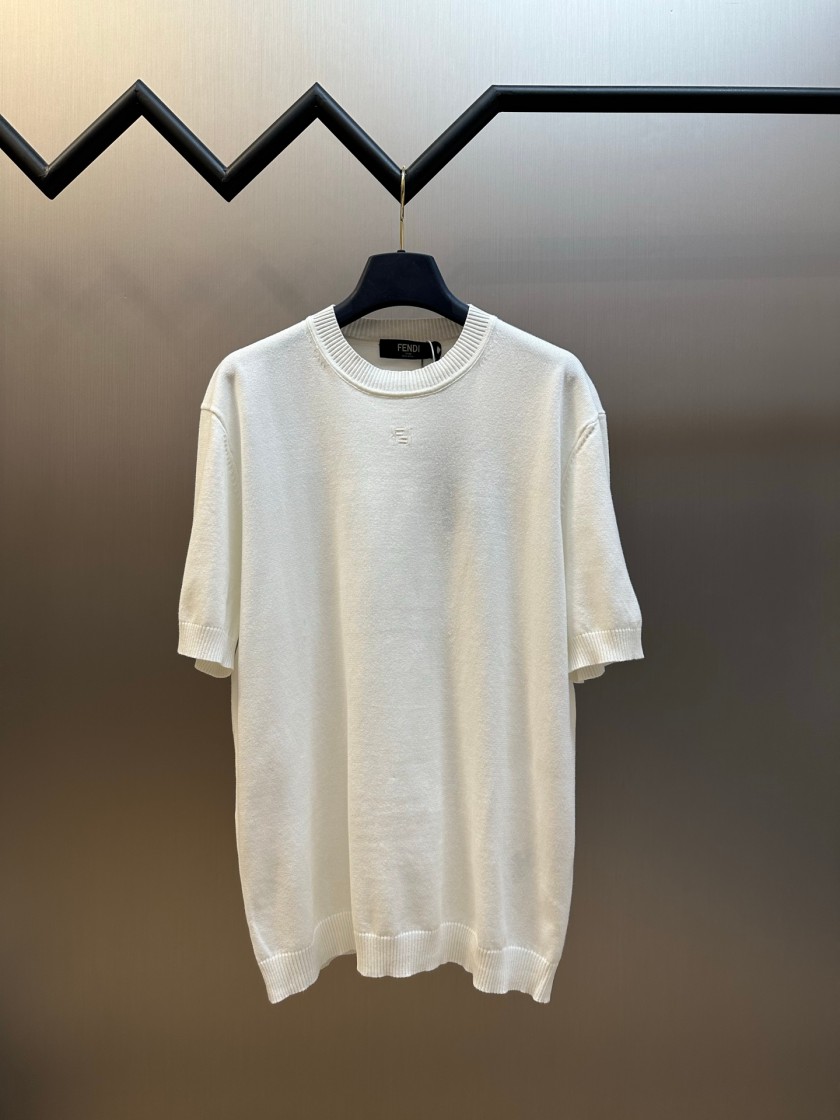フェンディコピーメンズ レディース　ニット 半袖Tシャツ