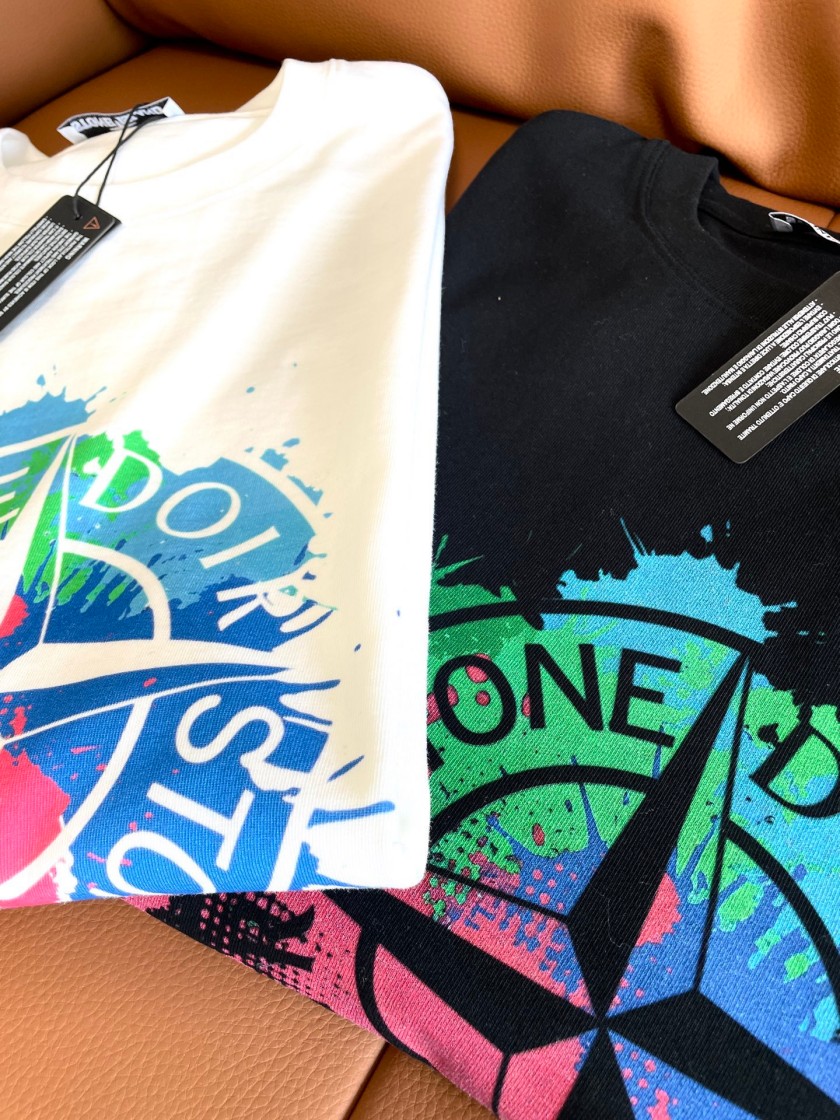 ストーンアイランド コピーメンズ レディース プリント 半袖Tシャツ