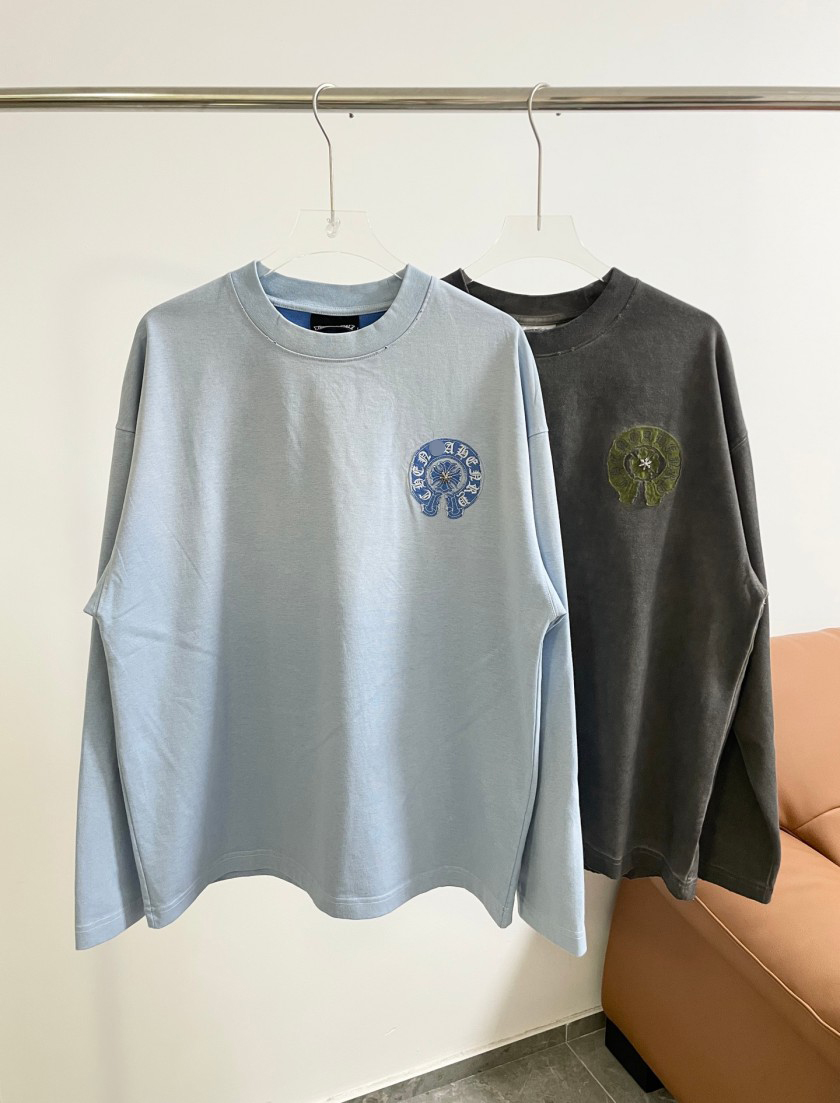 クロムハーツコピーメンズ レディースロゴT ストリート映え  長袖スウェットTシャツ