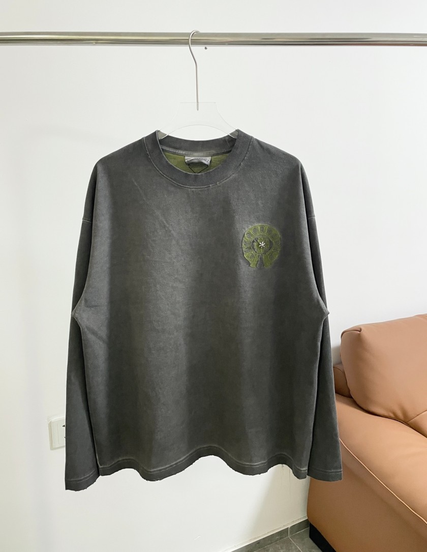 クロムハーツコピーメンズ レディースロゴT ストリート映え  長袖スウェットTシャツ
