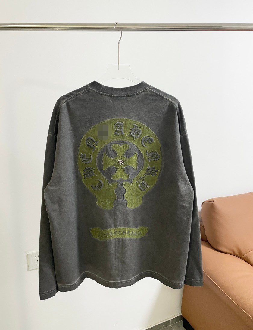 クロムハーツコピーメンズ レディースロゴT ストリート映え  長袖スウェットTシャツ