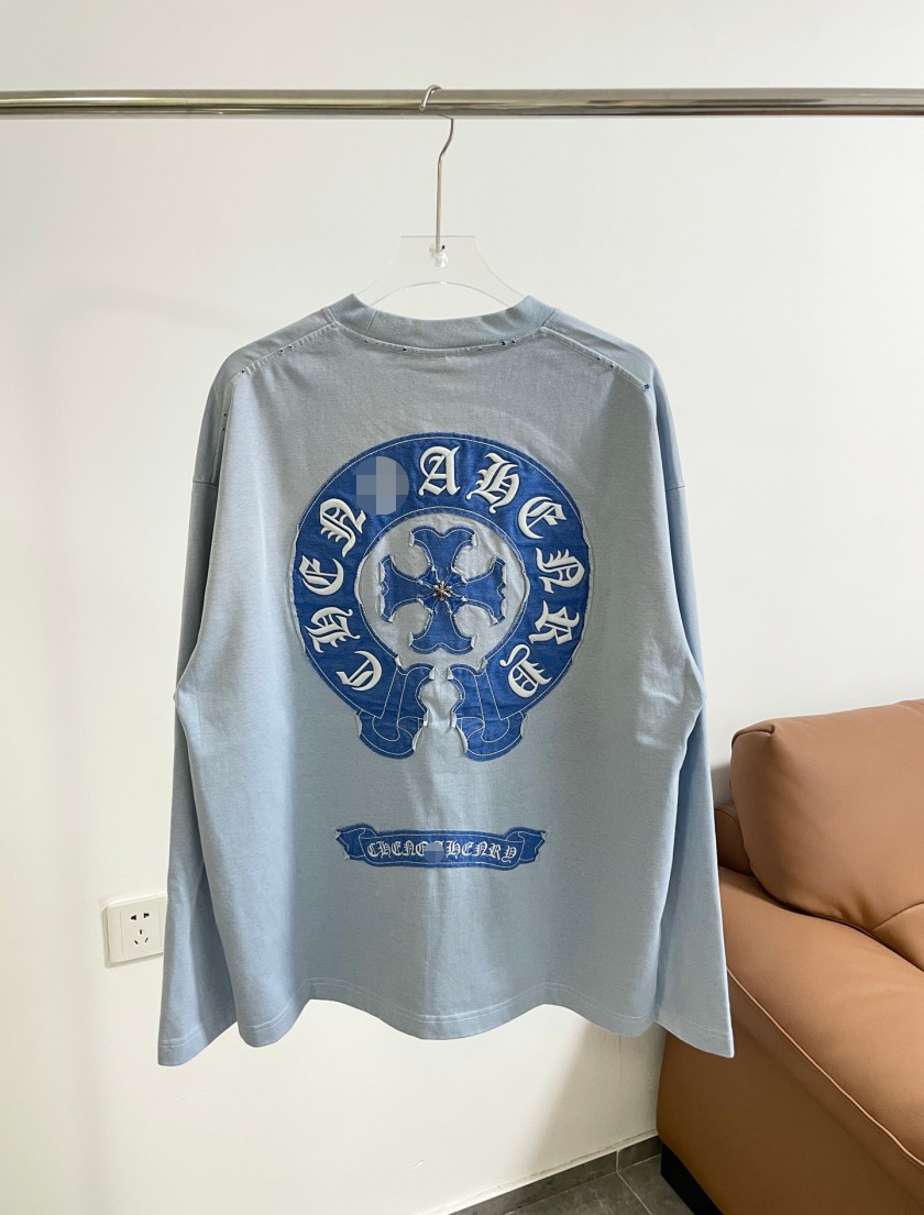 クロムハーツコピーメンズ レディースロゴT ストリート映え  長袖スウェットTシャツ