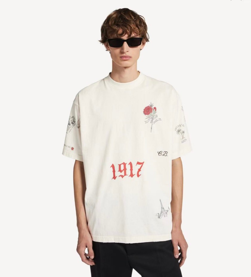 バレンシアガ ロゴデザイン 半袖Tシャツ トレンド