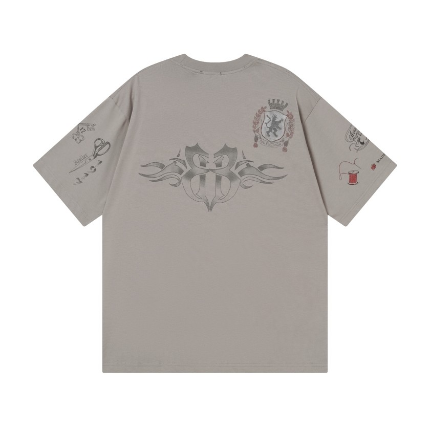 バレンシアガ ロゴデザイン 半袖Tシャツ トレンド