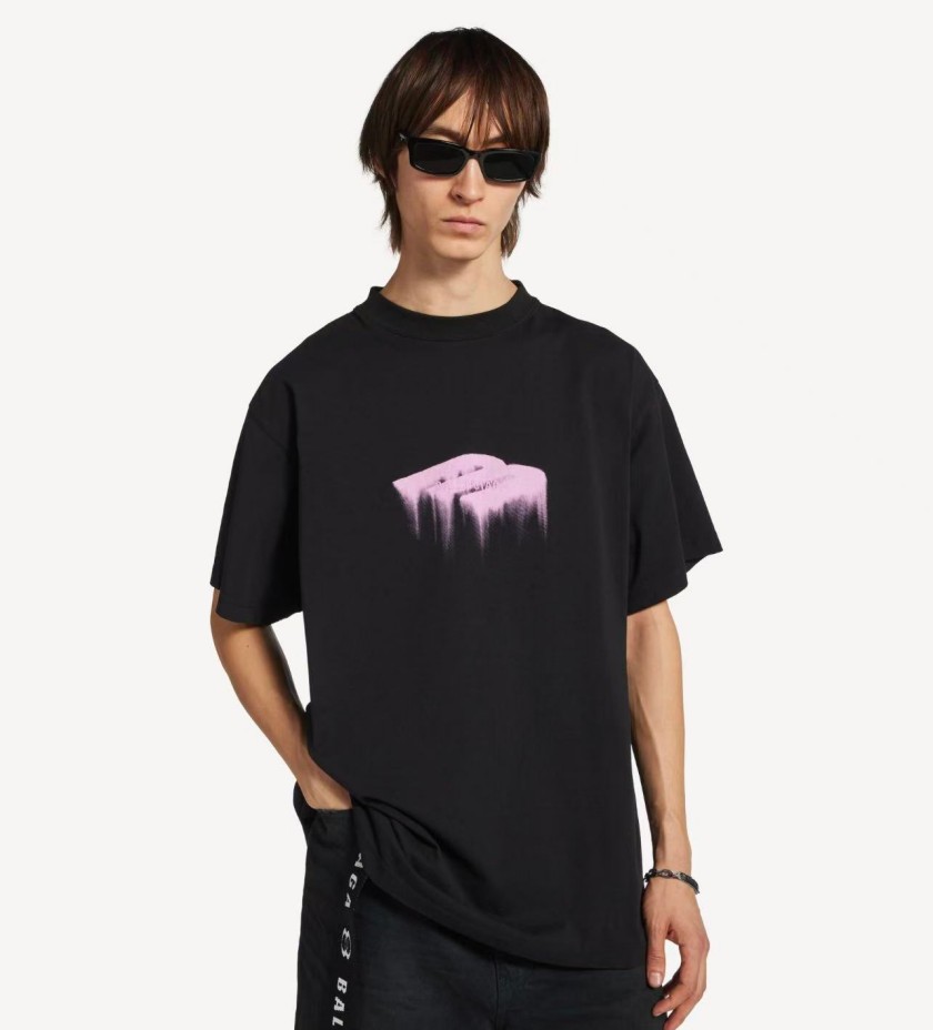 バレンシアガコピー ロゴプリント Tシャツ オーバーサイズ 人気