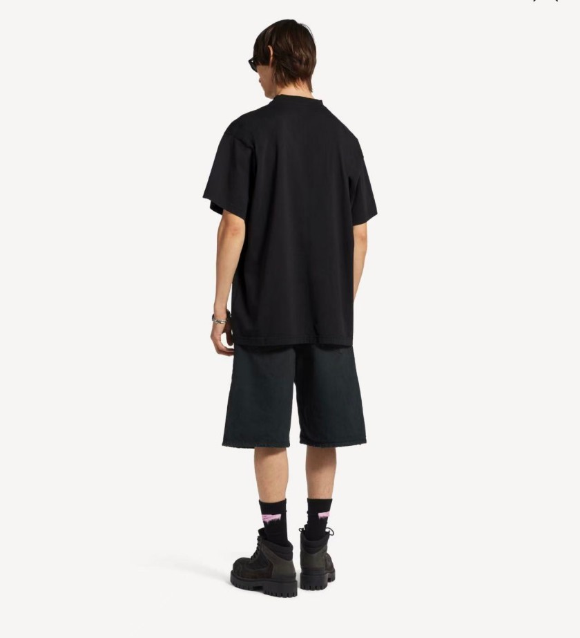 バレンシアガコピー ロゴプリント Tシャツ オーバーサイズ 人気
