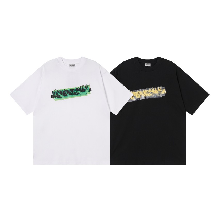 バレンシアガ コピーシグネチャーロゴ 半袖Tシャツ メンズ必見