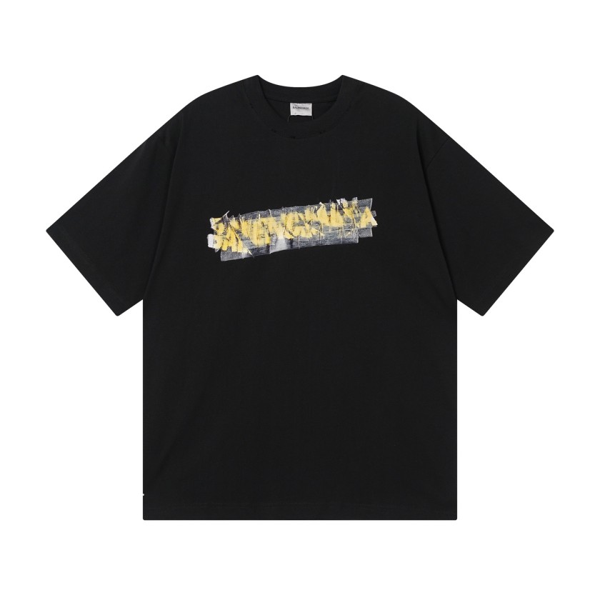 バレンシアガ コピーシグネチャーロゴ 半袖Tシャツ メンズ必見
