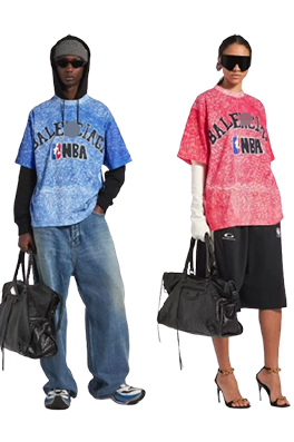 バレンシアガ ロゴプリント 半袖Tシャツ 高級ストリート