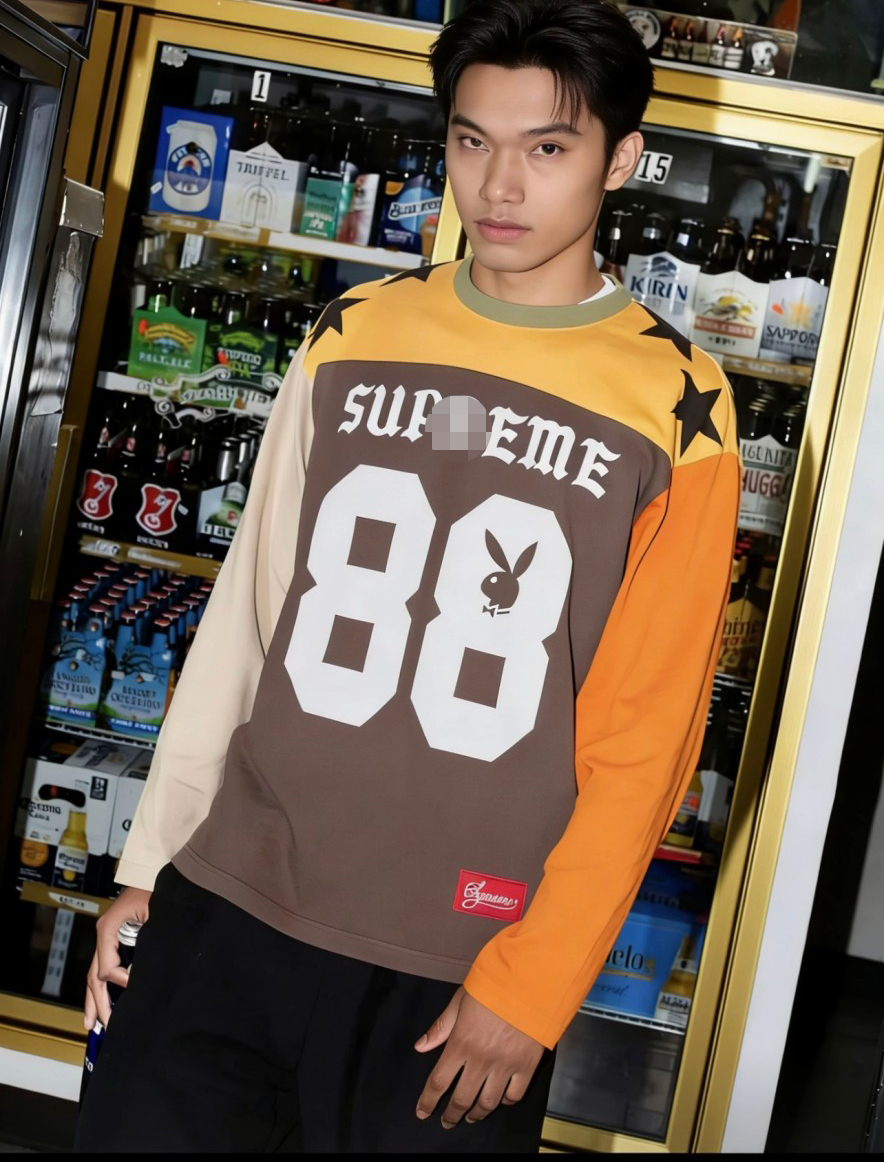 シュプリームタ&times;PLAYBOYメンズ レディース 長袖 Tシャツ