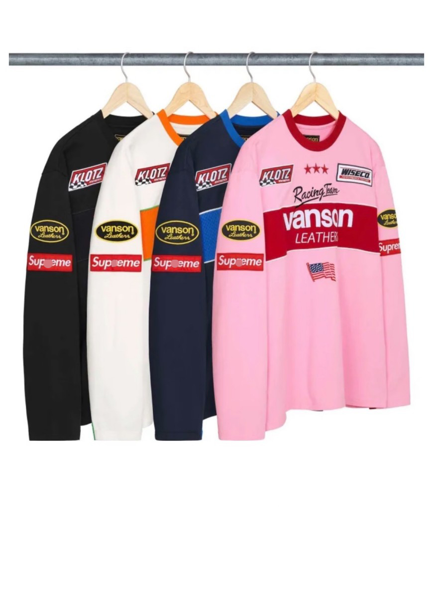 シュプリーム&times;VARSON LEATHERSメンズ レディース 長袖 Tシャツ