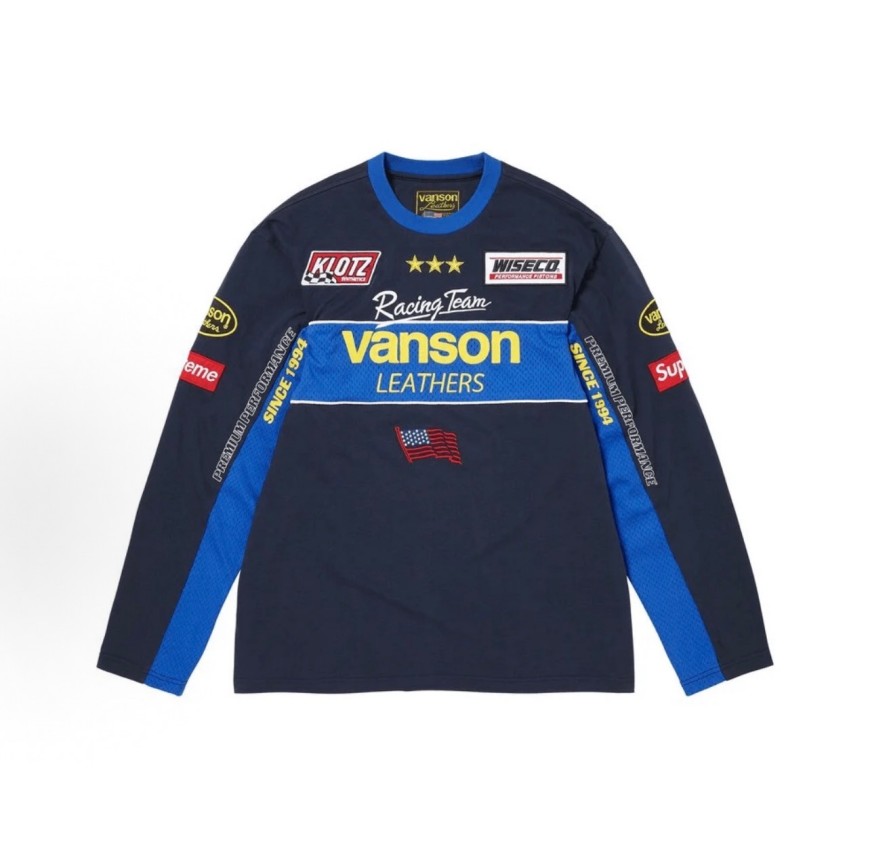 シュプリーム&times;VARSON LEATHERSメンズ レディース 長袖 Tシャツ