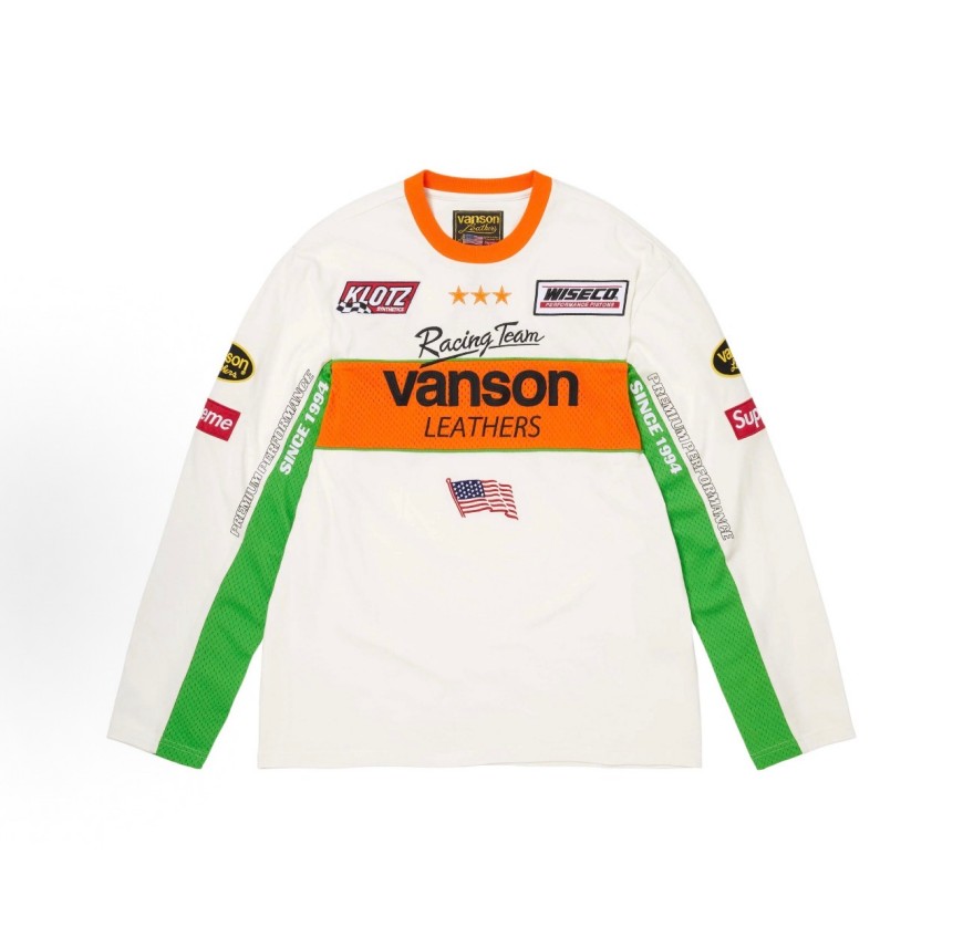 シュプリーム&times;VARSON LEATHERSメンズ レディース 長袖 Tシャツ