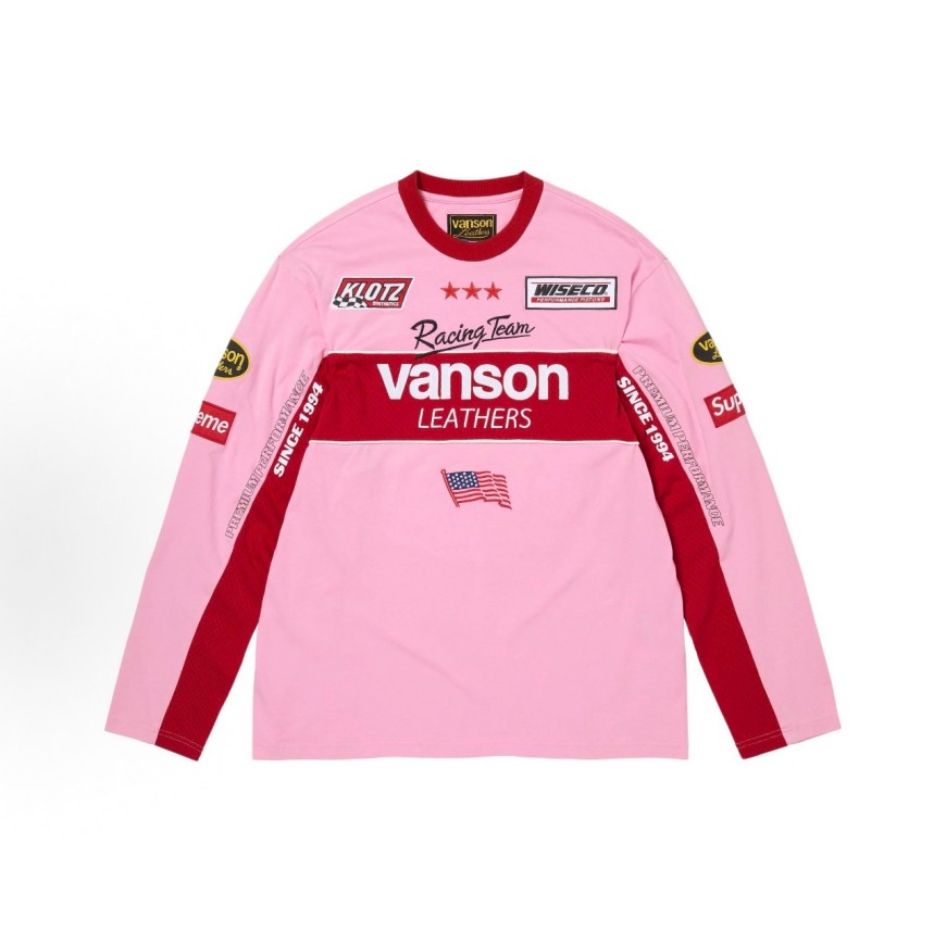 シュプリーム&times;VARSON LEATHERSメンズ レディース 長袖 Tシャツ