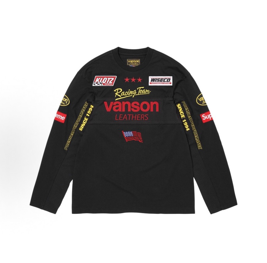 シュプリーム&times;VARSON LEATHERSメンズ レディース 長袖 Tシャツ