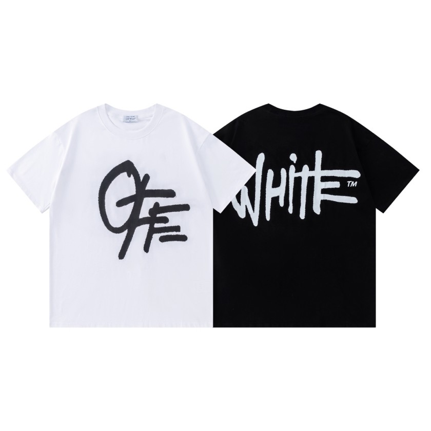 オフホワイトスーパーコピーロゴプリントTシャツ 半袖 デイリーコーデ