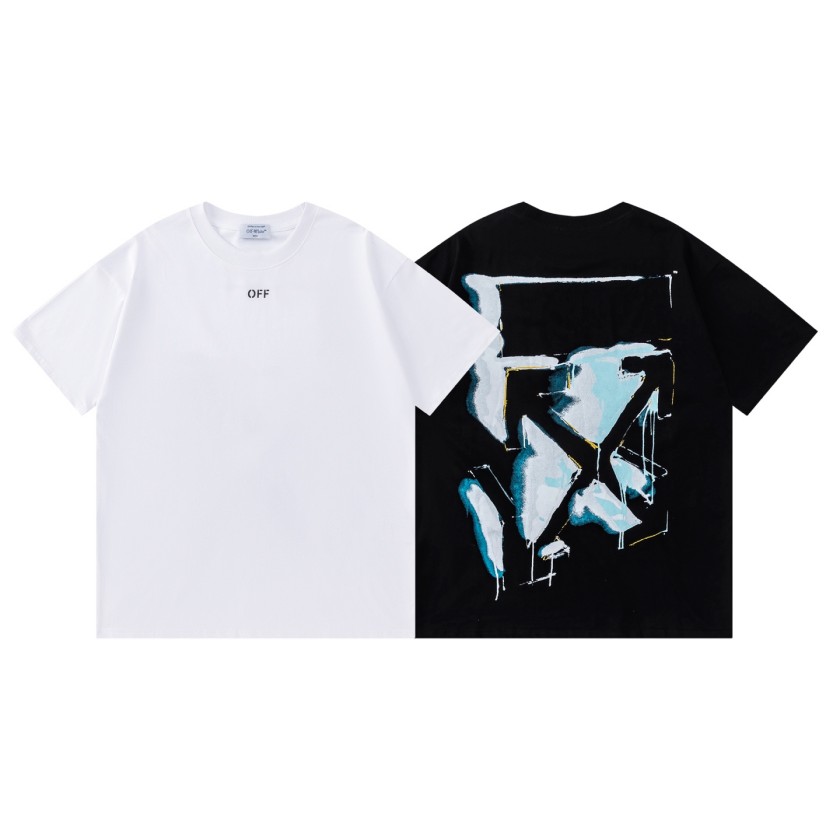 オフホワイトスーパーコピー半袖Tシャツ メンズ ロゴ入り ストリートファッション