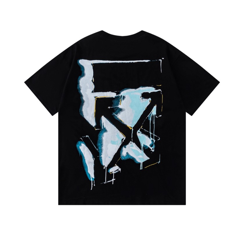 オフホワイトスーパーコピー半袖Tシャツ メンズ ロゴ入り ストリートファッション