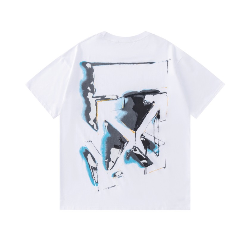 オフホワイトスーパーコピー半袖Tシャツ メンズ ロゴ入り ストリートファッション