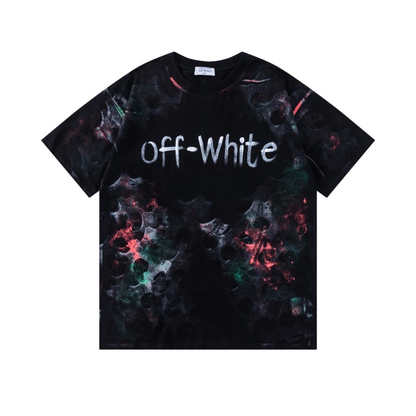 オフホワイトスーパーコピーロゴプリントメンズ レディース 半袖Tシャツ