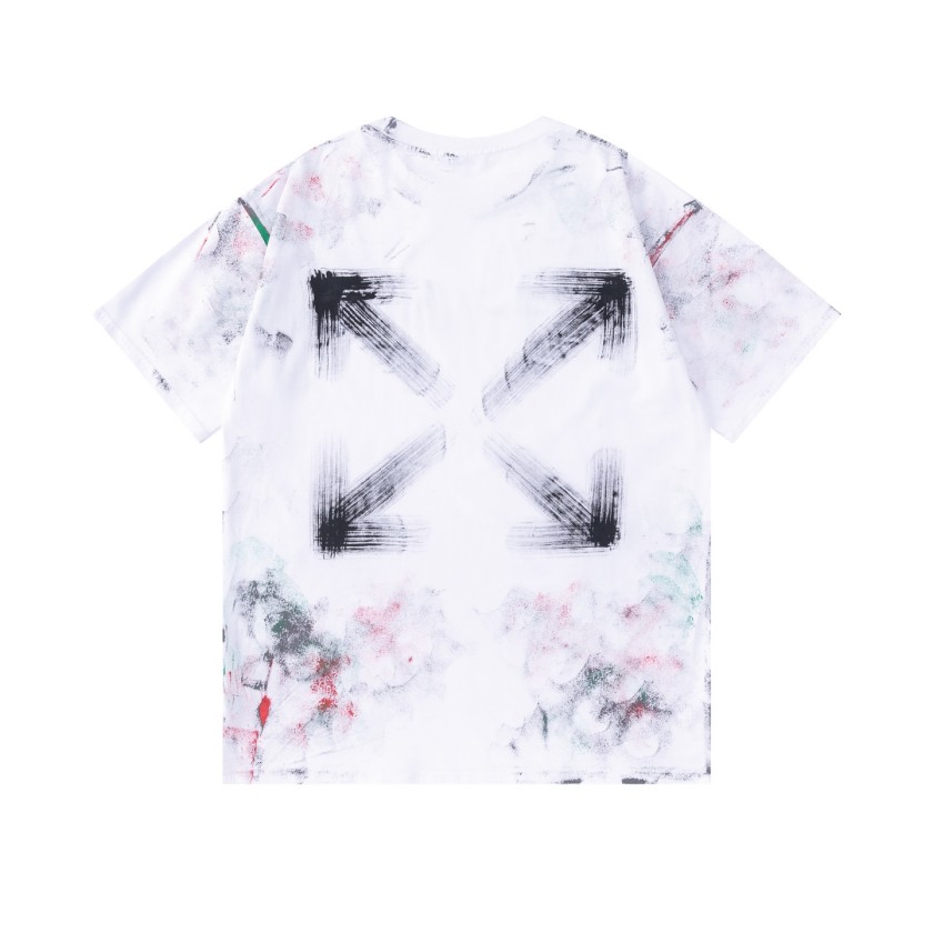 オフホワイトスーパーコピーロゴプリントメンズ レディース 半袖Tシャツ