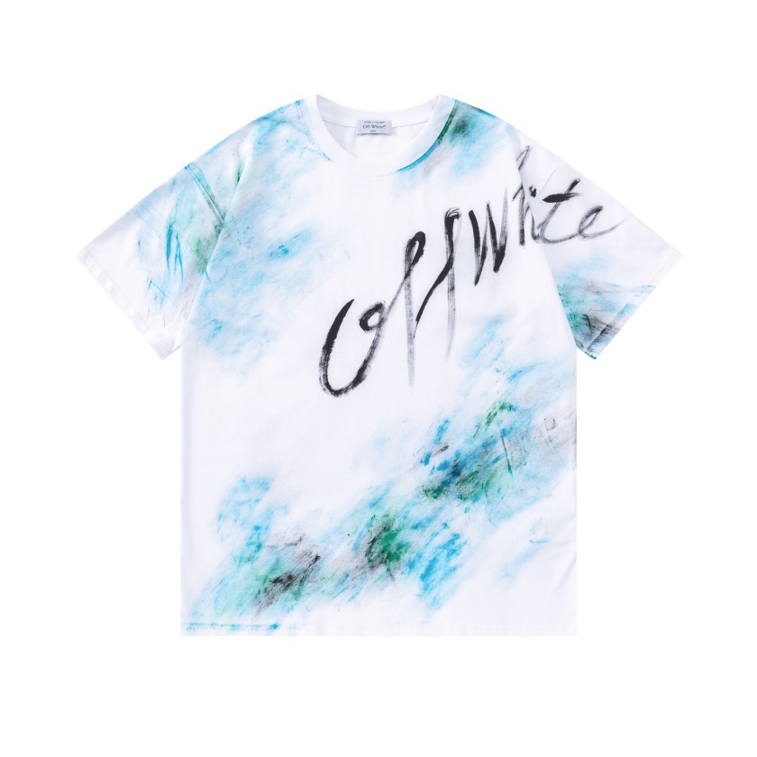 オフホワイトコピー レディース ロゴプリント半袖Tシャツ