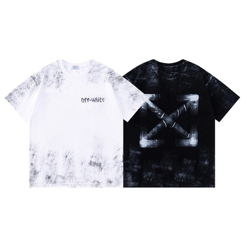 オフホワイトコピーロゴプリントメンズ レディース 半袖Tシャツ