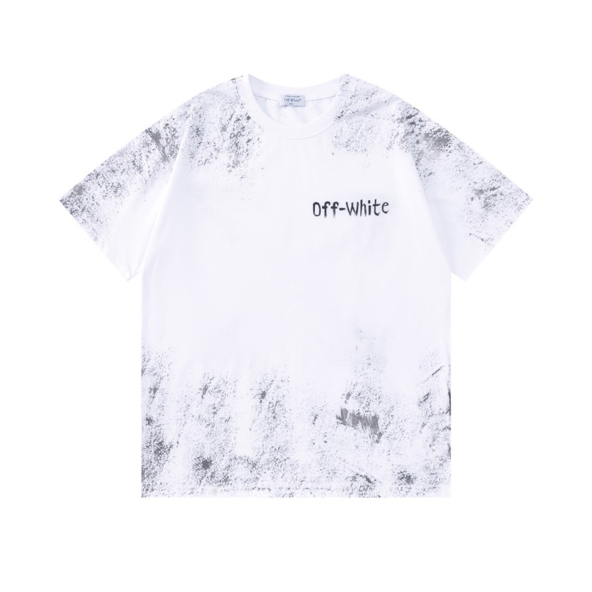 オフホワイトコピーロゴプリントメンズ レディース 半袖Tシャツ