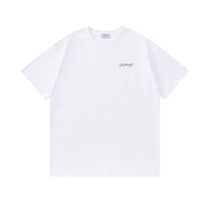 オフホワイトスーパーコピーメンズ レディース 半袖Tシャツロゴプリント