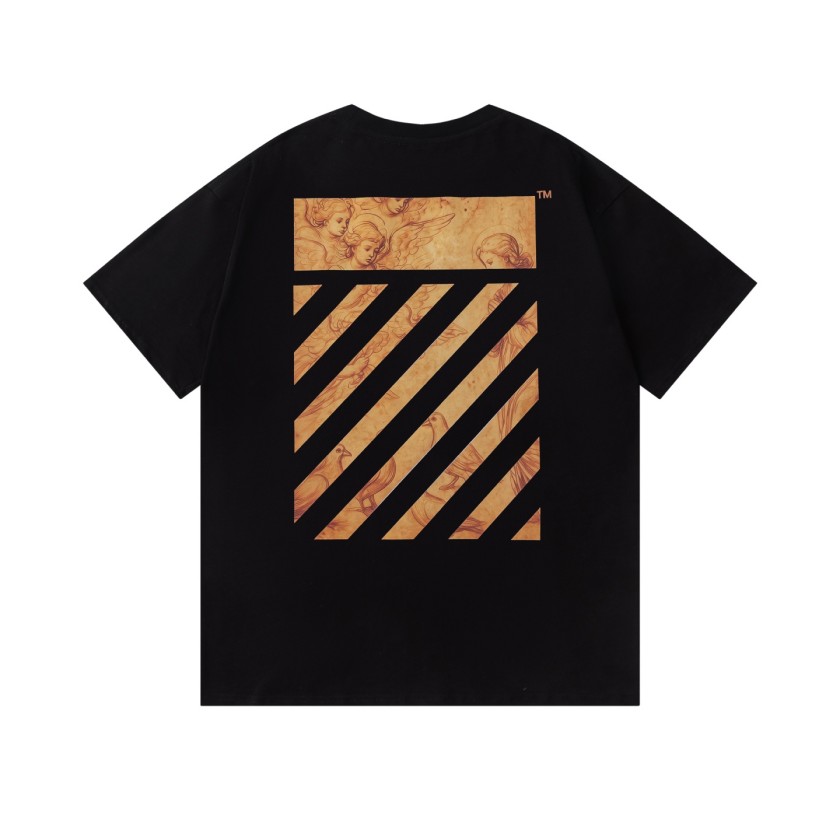 オフホワイトスーパーコピーメンズ レディース 半袖Tシャツ  ロゴプリント