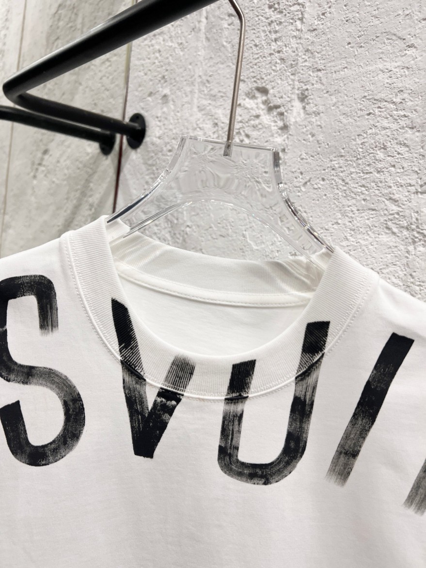 ルイヴィトン夏の定番 ロゴプリント半袖Tシャツ