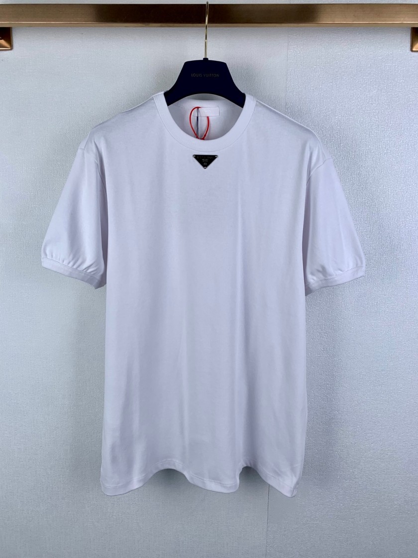 プラダタミニマル ロゴ デザイン半袖Tシャツ