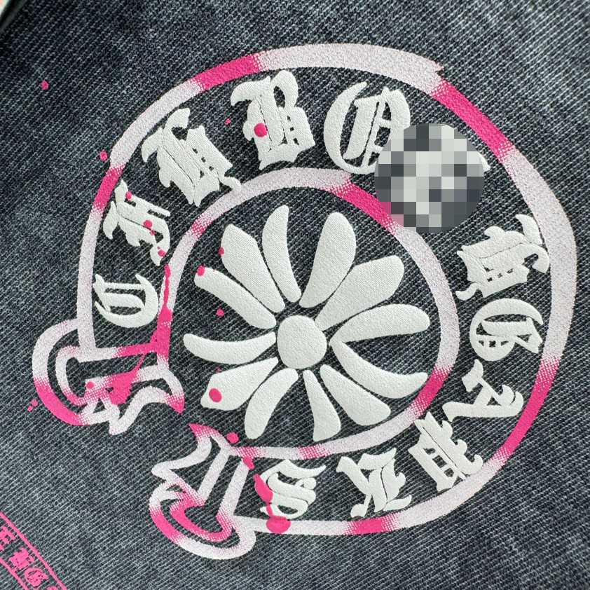クロムハーツ洗練されたロゴ ポイントT  半袖Tシャツ